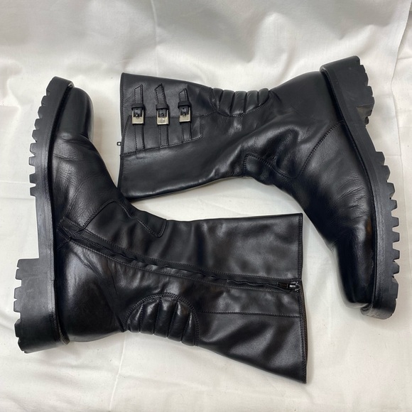 Vintage Gianni Versace motorcycle boots size 10.5